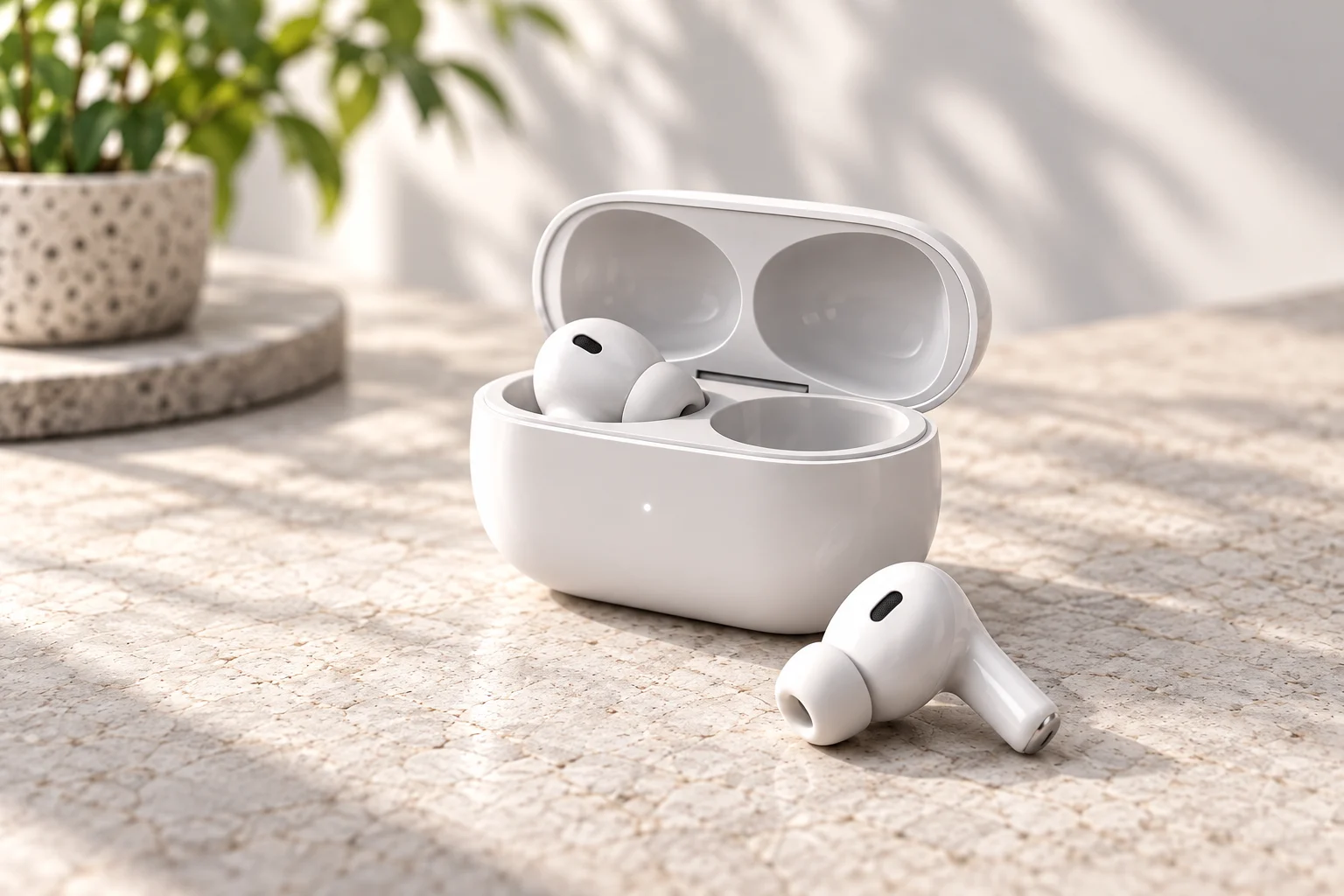 Product scene illustrating a closer camera framing for a detail-focused shot