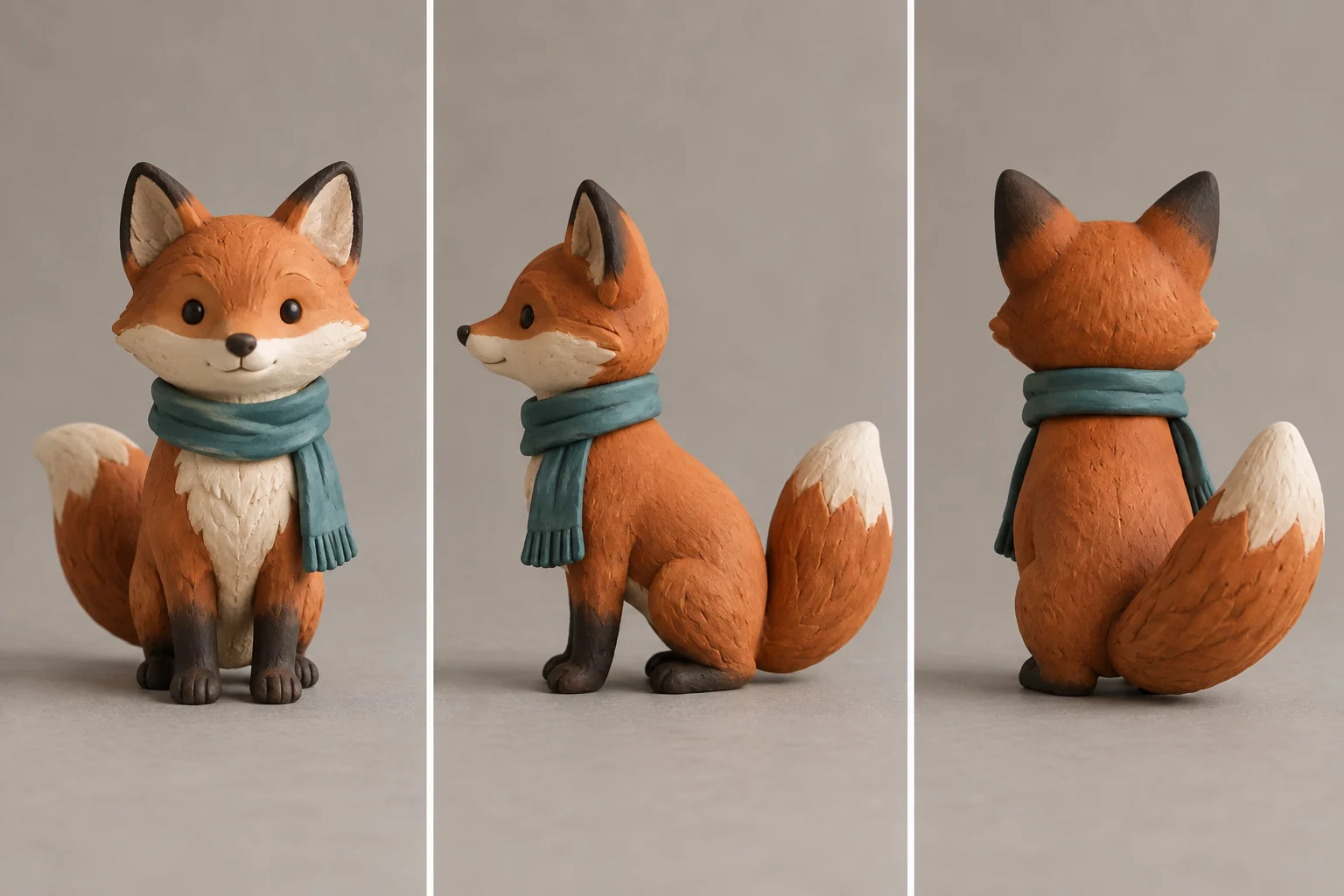 Illustrated character viewed from several directions