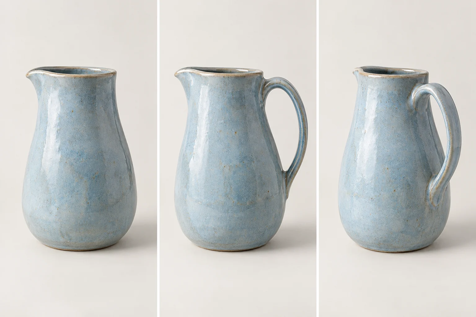 Illustrated ceramic object viewed from different sides